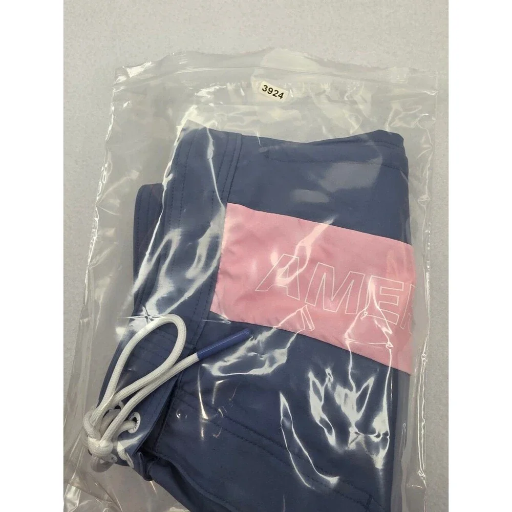 American Eagle Blue Pink Swim/Board Shorts Size Medium 3924